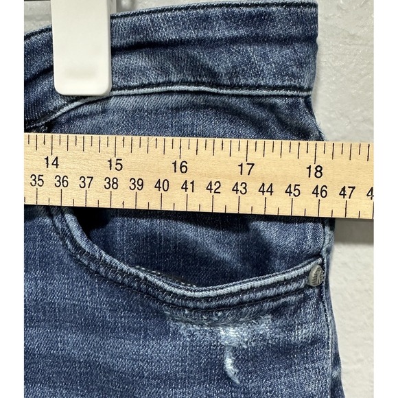 Kut from the Kloth Denim Jeans Women's 14 Blue Distressed Straight Leg 5 Pockets - Picture 3 of 10